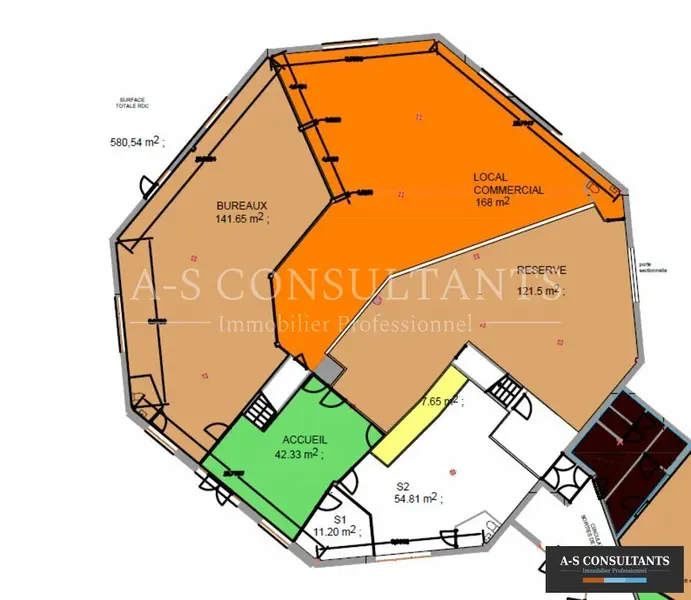 A louer Local commercial  120m² Tournon