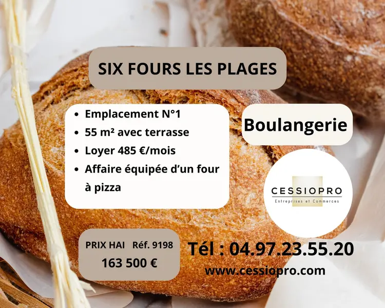 BOULANGERIE EN EMPLACEMENT No1 DANS UN CADRE DE VIE IDEAL A SIX FOURS