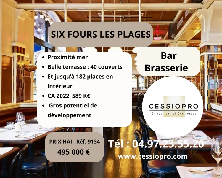 A vendre Fonds de commerce 200m² Six-Fours-les-Plages