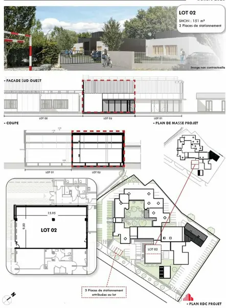 Bureau à louer - Canéjan (33610) - 155 m² - 1 808 €/mois