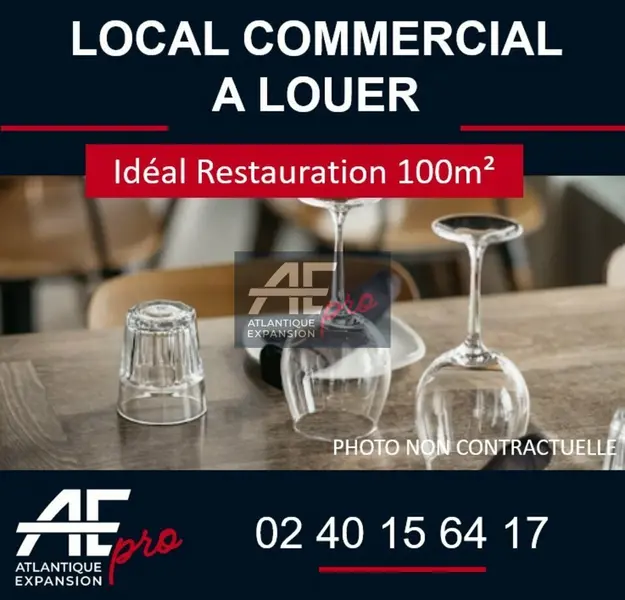 A louer Local commercial  100m² Saint-Nazaire
