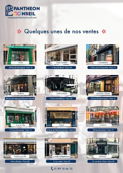 Paris 2 - Restaurant petit loyer + Terrasse