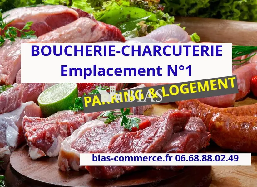 BOUCHERIE – CHARCUTERIE– CA: 1,5 M€ - EMPLACEMENT N°1- PARKING