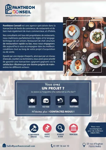 Fonds de commerce à vendre - Restauration - Paris 05 (75005) - 162 000 €