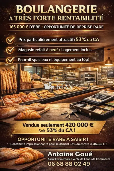 A vendre Fonds de commerce 200m² Bernay