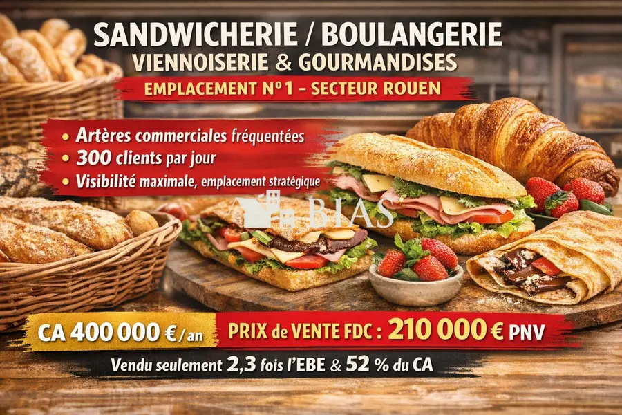 A vendre Fonds de commerce 170m² Rouen