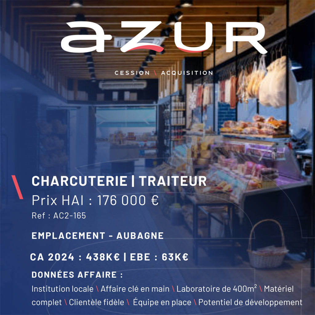 Fonds de commerce à vendre - Restauration - Aubagne (13400) - 176 000 €