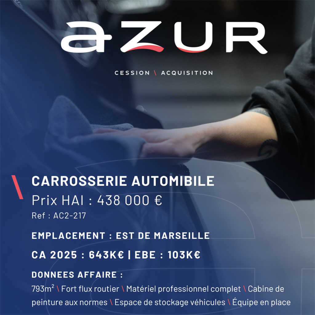 VENTE Carrosserie automobile Marseille Est