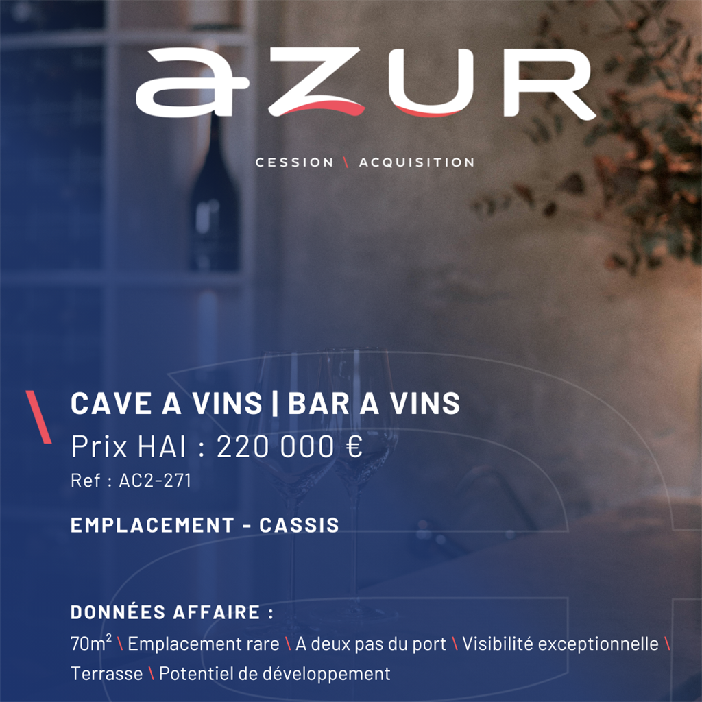 VENTE Cave & Bar à vins à Cassis