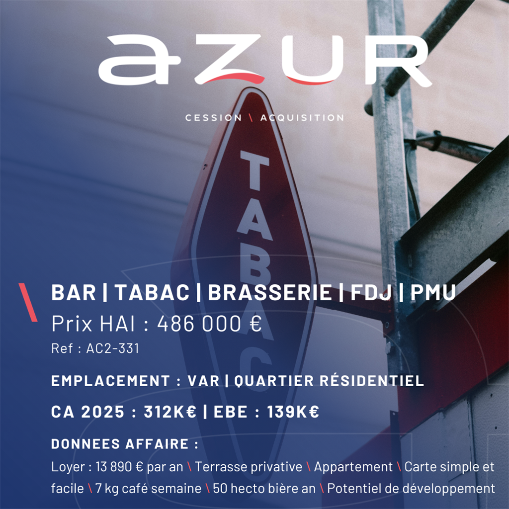 Bar Tabac Loto PMU Brasserie dans le Var