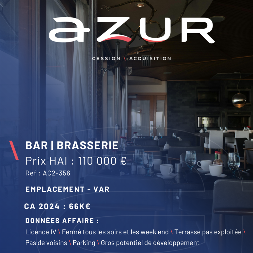 Fonds de commerce à vendre - Cafés et bars - Toulon (83000) - 110 000 €