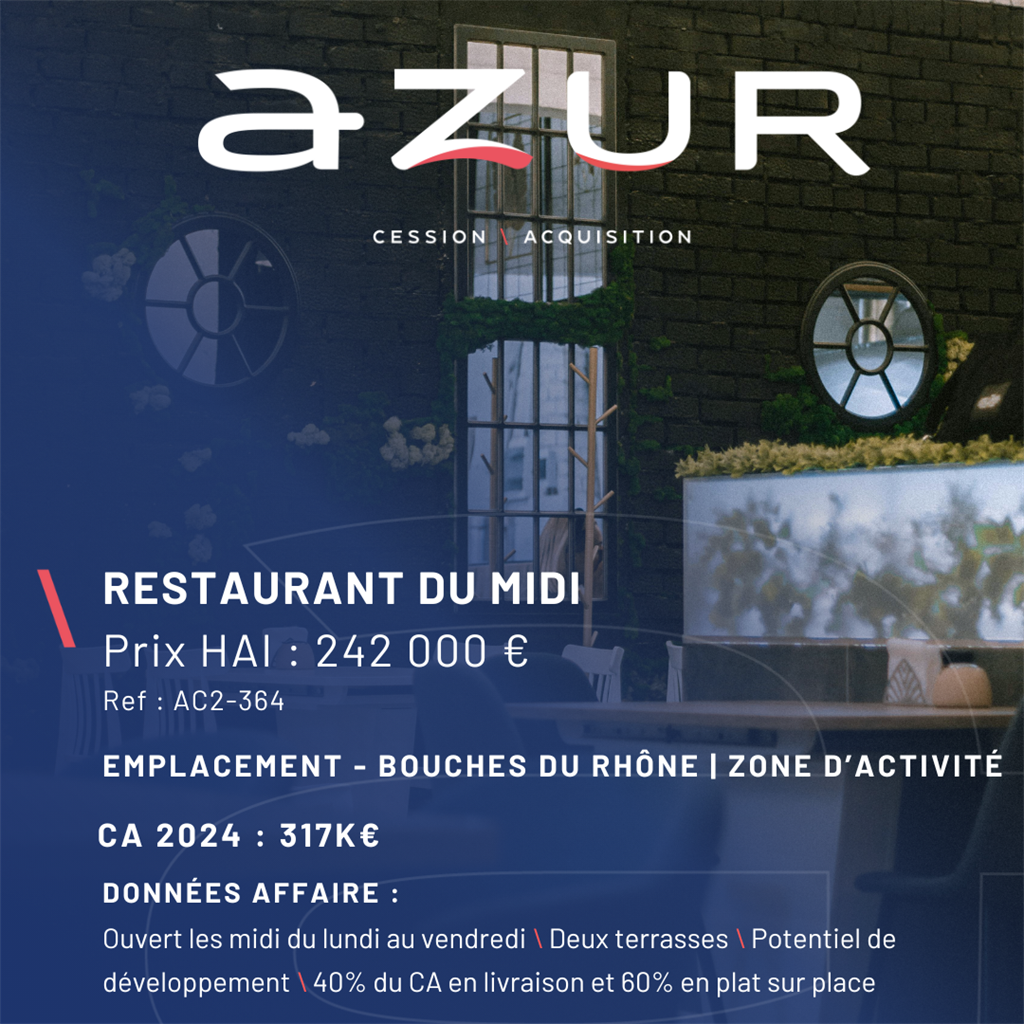 Fonds de commerce à vendre - Restauration - Bouches-Du-Rhône (13) (13290) - 2...