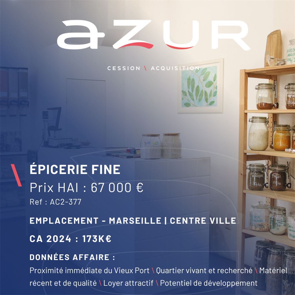 Fonds de commerce à vendre - Épicerie fine - Marseille (13000) - 67 000 €