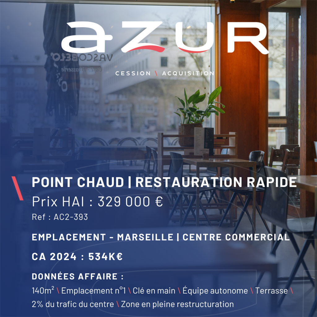VENTE Point chaud en centre commercial