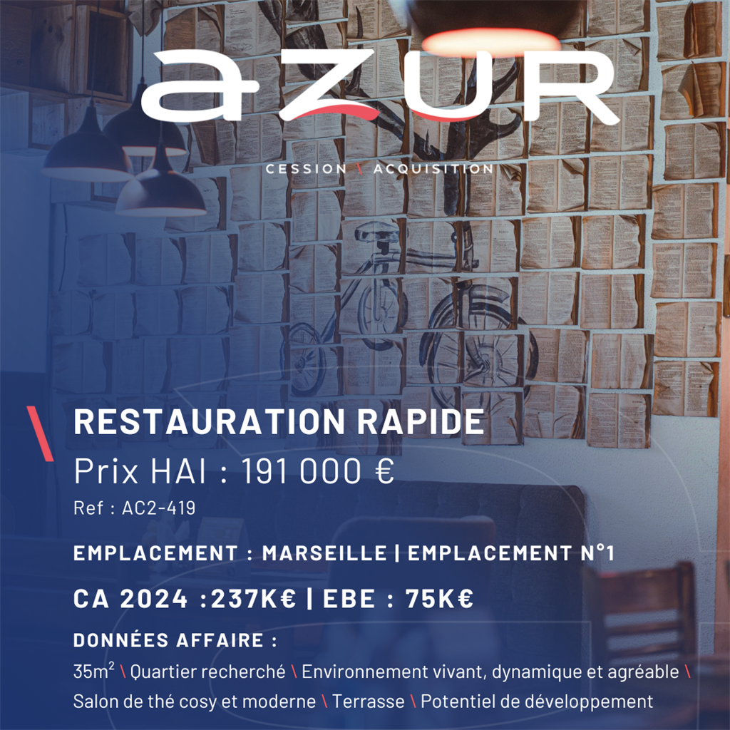 VENTE Restauration rapide emplacement n°1