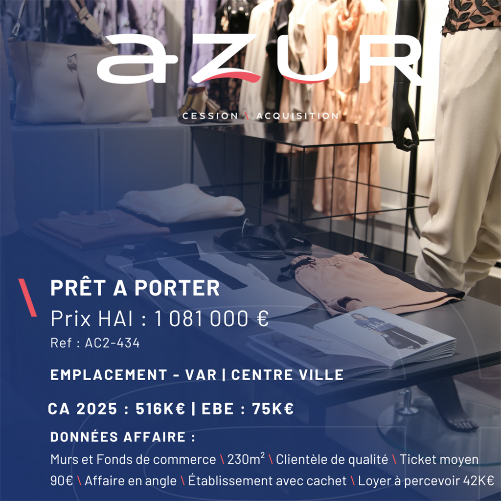 VENTE Prêt à porter murs & FDC Var