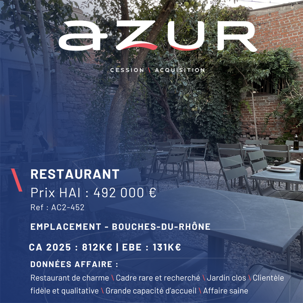 Fonds de commerce à vendre - Restauration - Bouches-Du-Rhône (13) (13300) - 4...