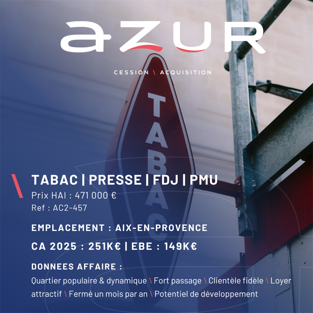 VENTE Tabac Presse FDJ PMU à Aix-en-Provence