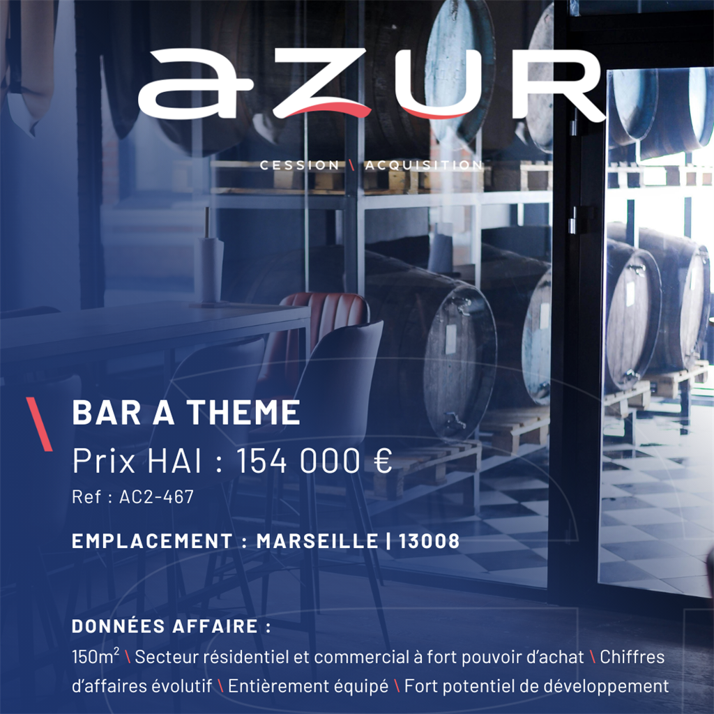 VENTE Bar à thème Marseille 13008