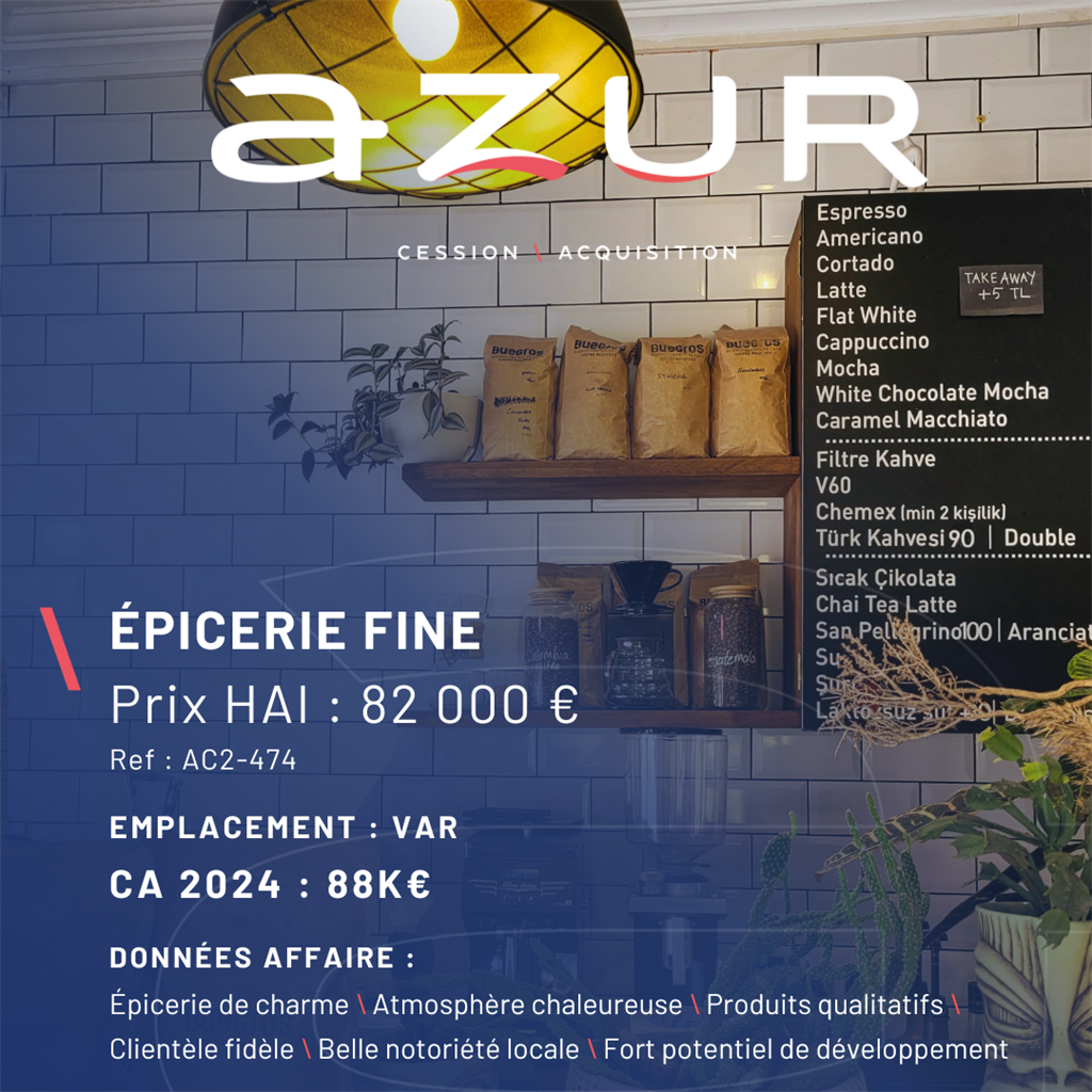 Fonds de commerce à vendre - Épicerie fine - Var (83) (83470) - 82 000 €