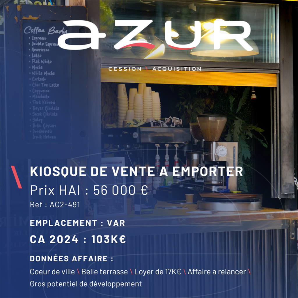 Fonds de commerce à vendre - Var (83) (83400) - 56 000 €