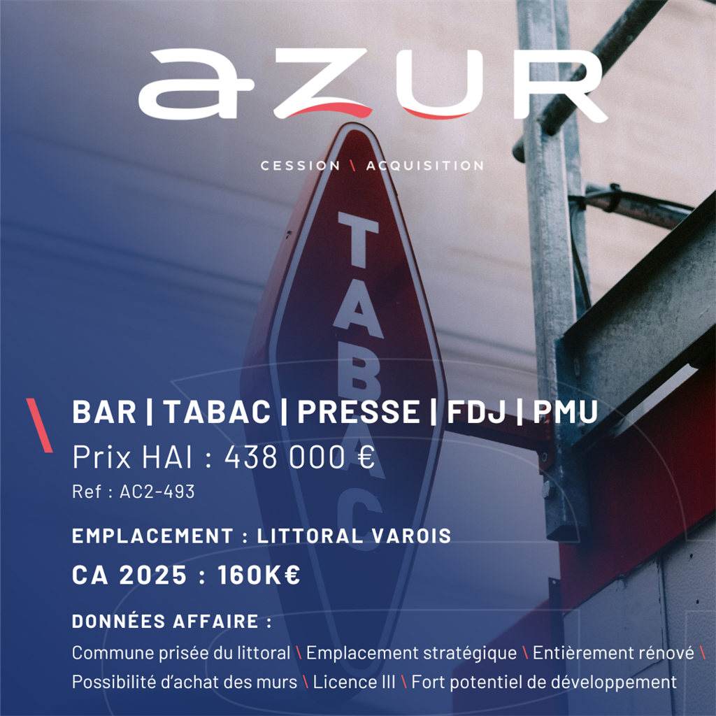 Fonds de commerce à vendre - Var (83) (83150) - 438 000 €