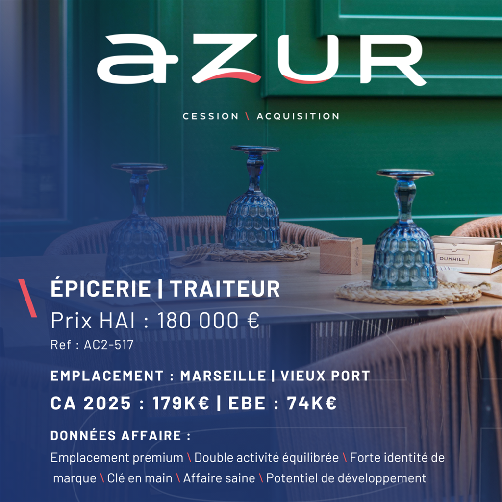 Fonds de commerce à vendre - Épicerie fine - Marseille (13000) - 180 000 €