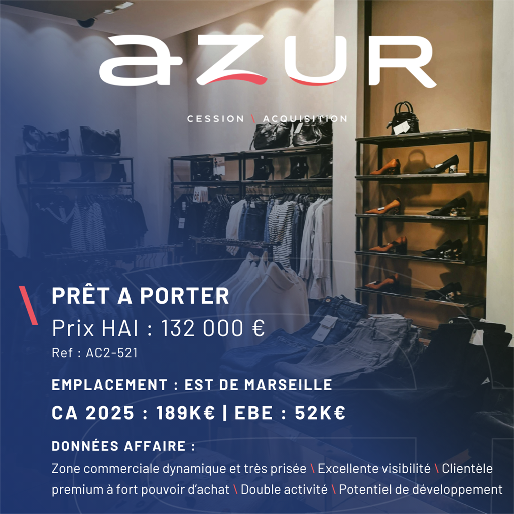 Fonds de commerce à vendre - Bouches-Du-Rhône (13) (13190) - 132 000 €
