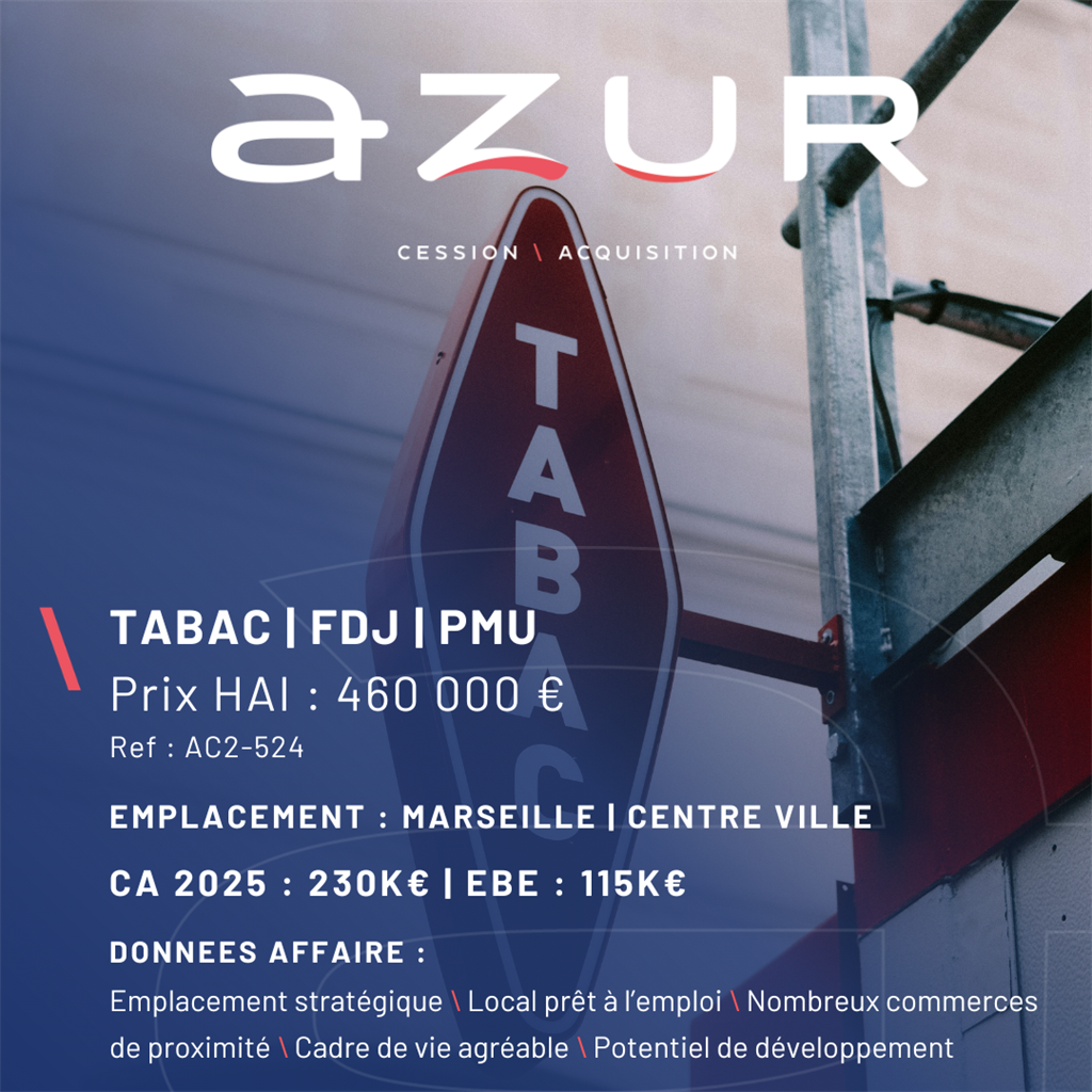 Fonds de commerce à vendre - Marseille (13000) - 460 000 €