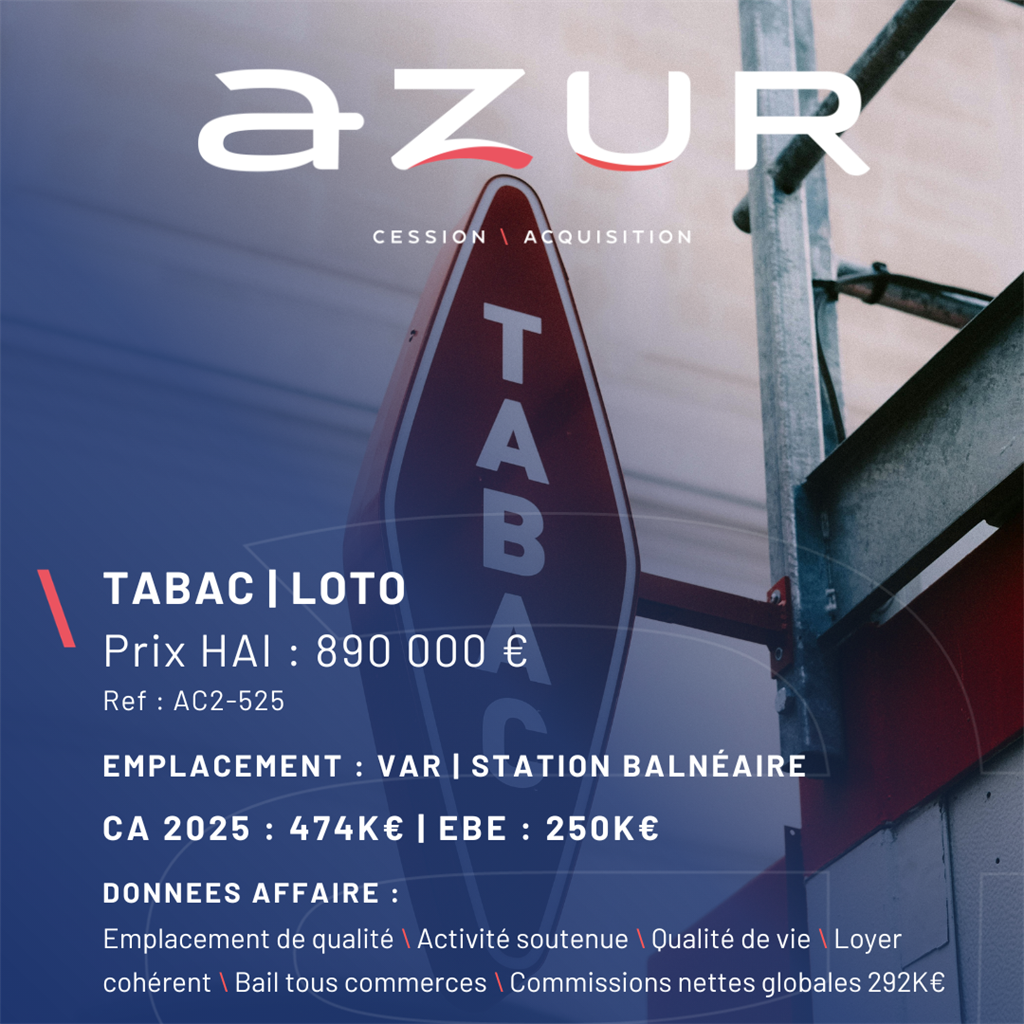 Fonds de commerce à vendre - Var (83) (83500) - 890 000 €