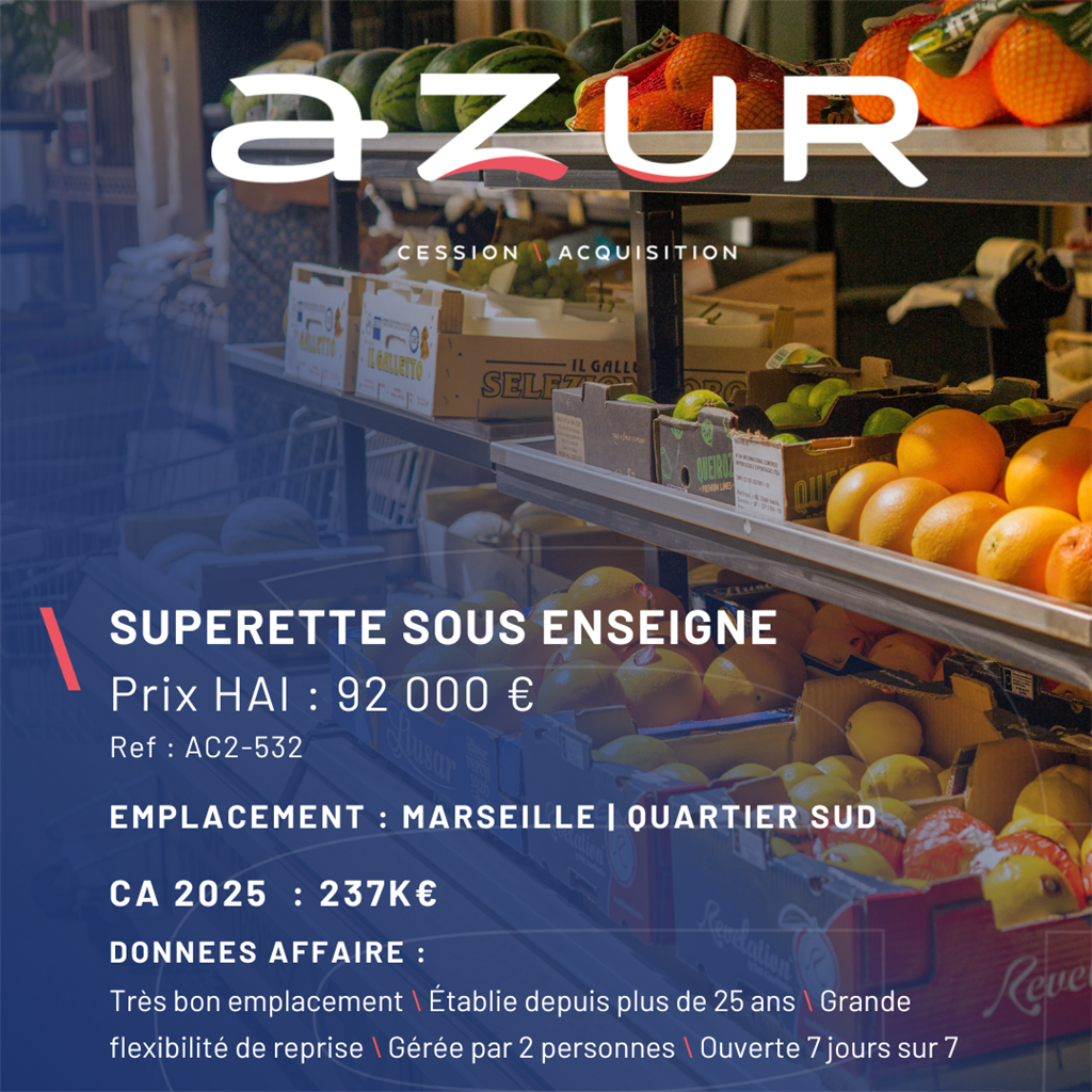 VENTE Superette Marseille Quartier Sud
