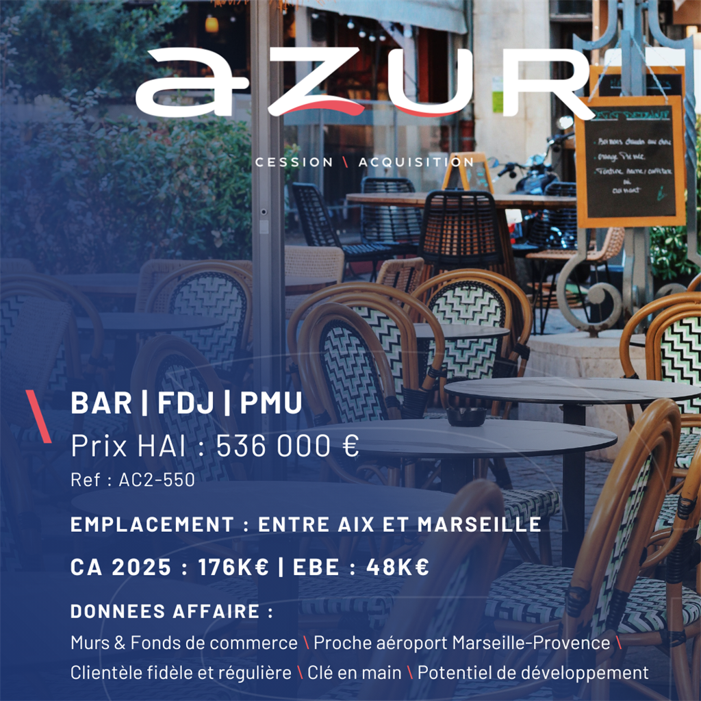 Fonds de commerce à vendre - Bouches-Du-Rhône (13) (13127) - 536 000 €